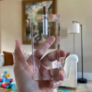 Set of 4 Acrylic Furniture, cabinet, bed Legs Feet, Modern, coffee table leg